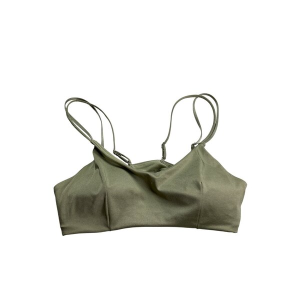 H&M Womens Olive Green Strappy Bikini Swim Top Size US 14 - Picture 1 of 3